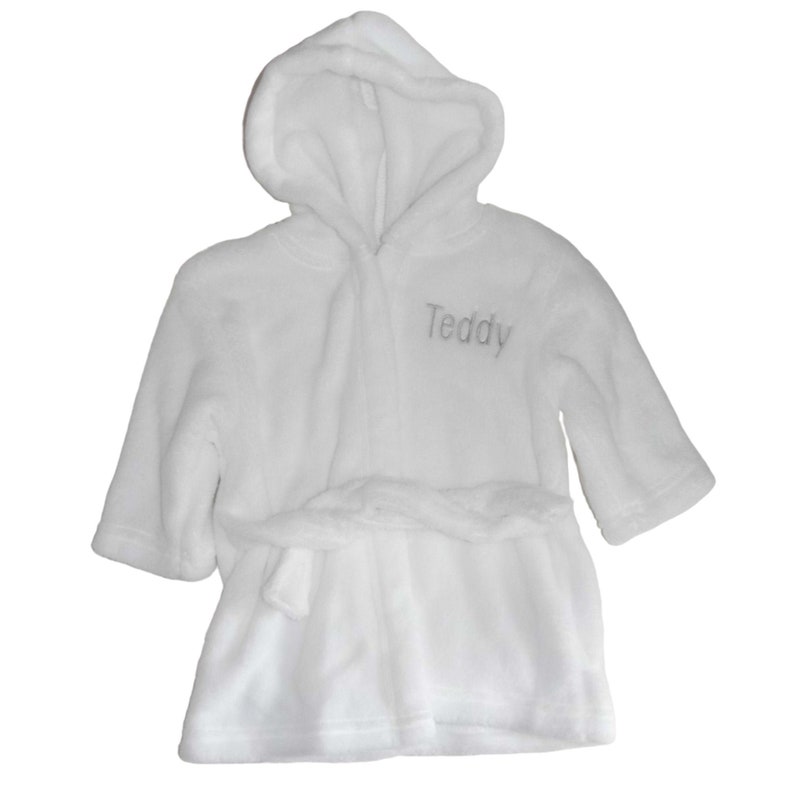 Personalised Childrens Dressing Gown Embroidered Name Baby Etsy UK