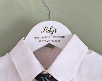 Personalised Engraved Hanger - First Day at School, Nursery or Reception - Special School Uniform Keepsake