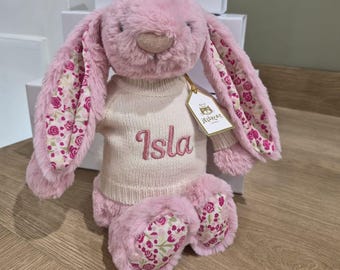 Personalised Jumper for Soft Toys - Jellycat Jumper - Embroidered Teddy Bear Sweater - Steiff, Keel, Mumbles