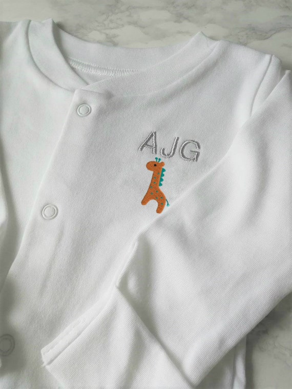 personalised embroidered baby grow