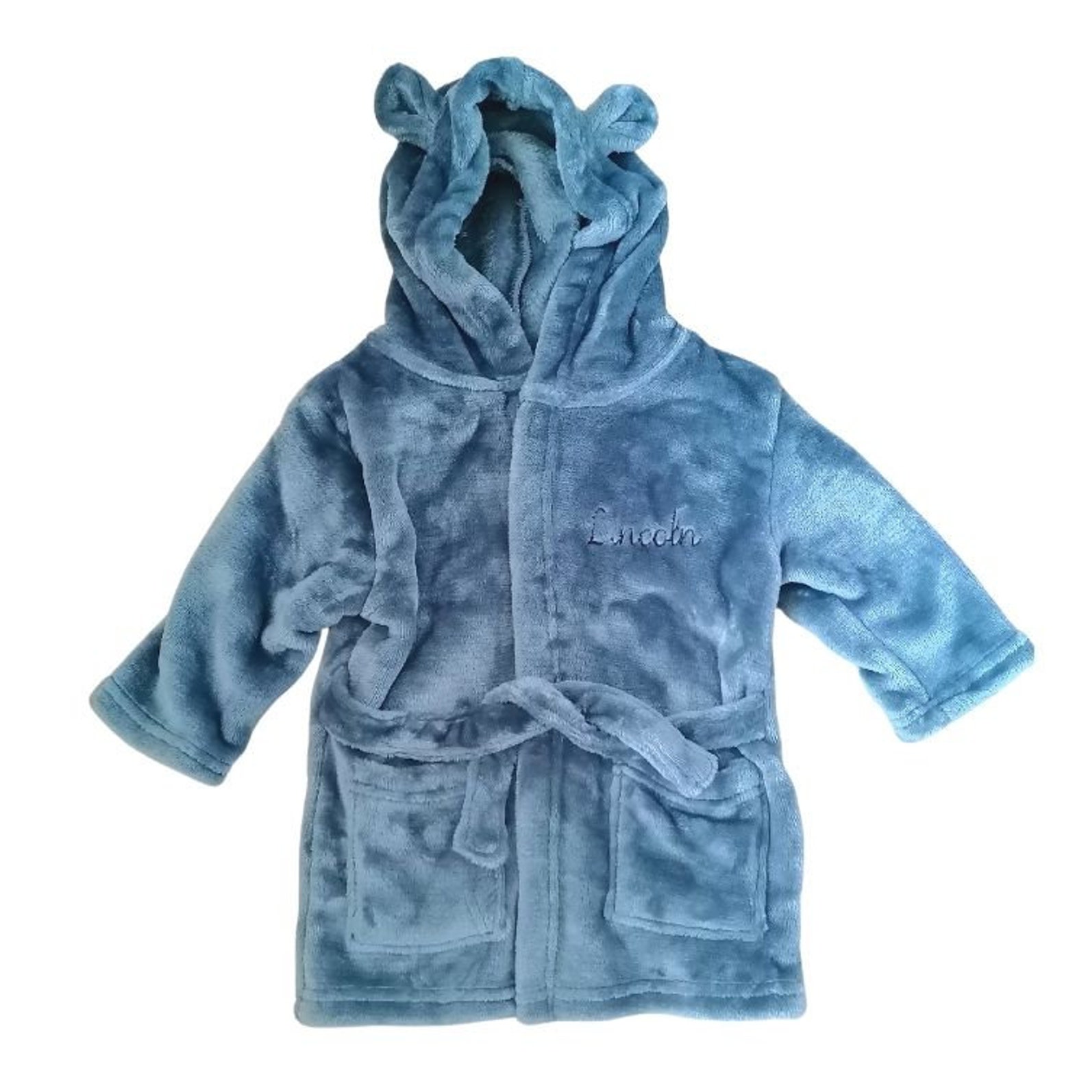 Personalised Baby Dressing Gown With Bear Ears Childrens Bath Etsy UK