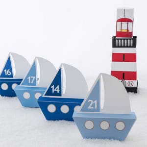 Adventskalender Schiff Ahoi, Adventskalender zum basteln für Kinder