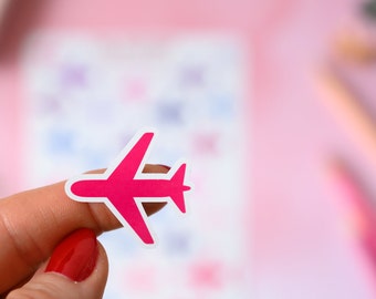 Sticker Flugzeug Rosa, Airplane Aufkleber, Stickerbogen, Für Aviation-Fans