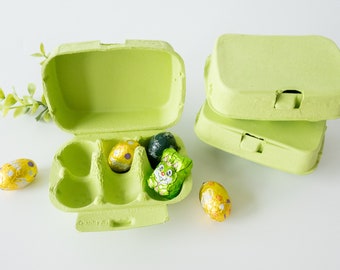 Mini Eierschachtel grün, Wachteleier, Eierschachtel, Osterdeko, Osterkörbchen, Wachteleierkarton, Geschenkverpackung, Ostergeschenk