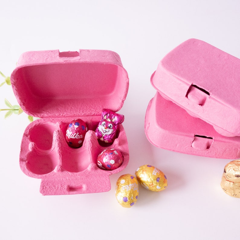 Mini Eierschachtel rosa, Wachteleier, Eierschachtel, Osterdeko, Osterkörbchen, Wachteleierkarton, Geschenkverpackung, Ostergeschenk image 5