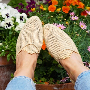 Moroccan Raffia Slide Sandals