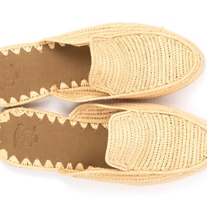 Moroccan Raffia Shoes for Women, Closed Toe Sandals, Handmade Raffia Slide Sandals, Unique Boho Flats, Boho Summer Shoes, Classic Sandals image 4