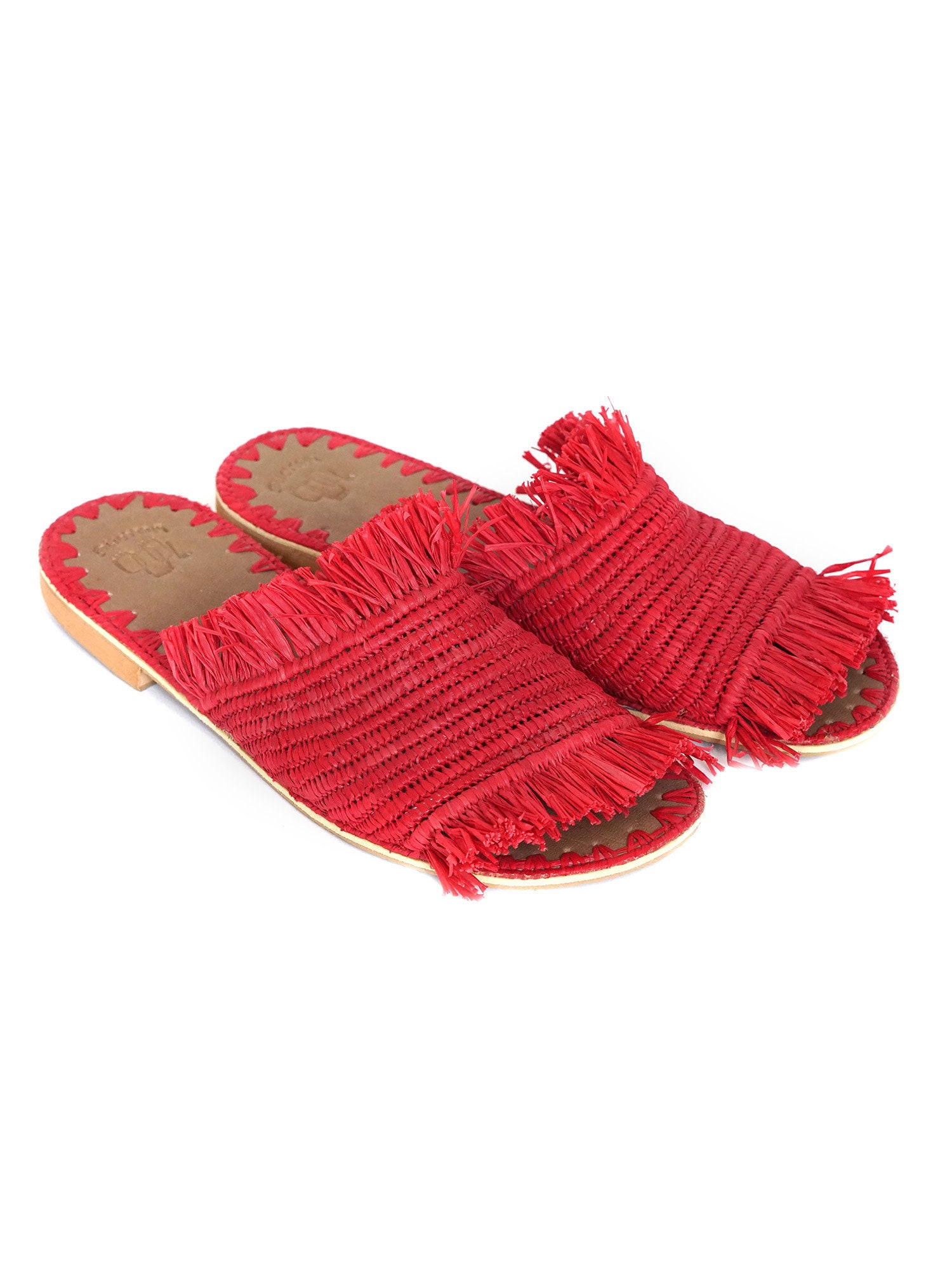 Buy Red Fringe Sandals Online In India Etsy India