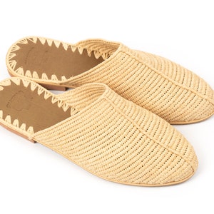High Quality Raffia Sandals / Raffia Shoes / Raffia Slides / Moroccan ...