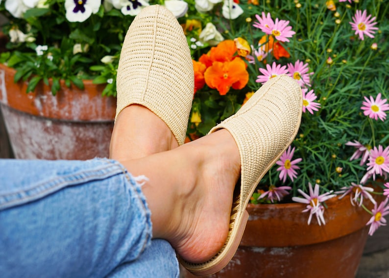 straw mules shoes