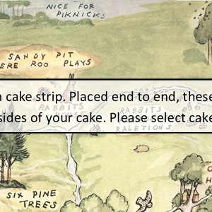 Winnie the Pooh Cake Decoration: Hundred Acre Wood Wrap or Pooh Cake Topper image 6