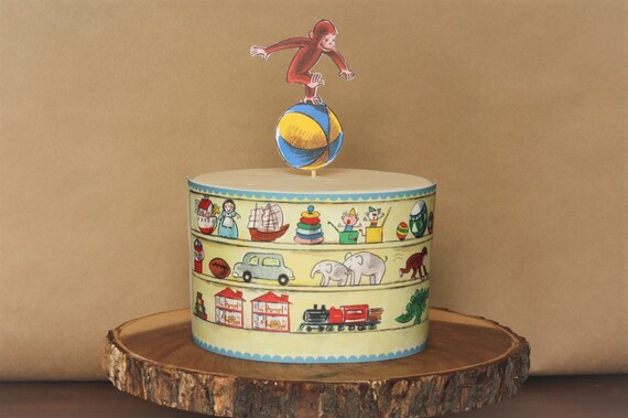 Classic Curious George With Classic Toys Edible Image Cake Etsy