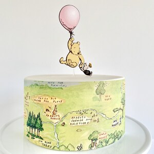 Winnie the Pooh Cake Decoration: Hundred Acre Wood Wrap or Pooh Cake Topper image 2