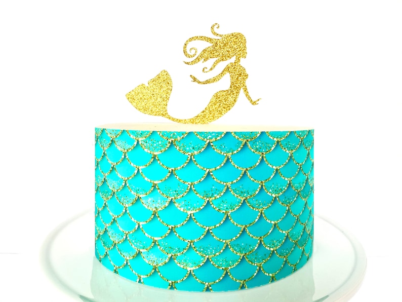 mermaid cake topper edible
