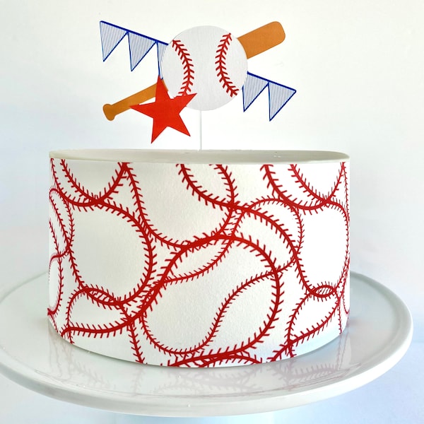 Baseball Cake Topper - Etsy