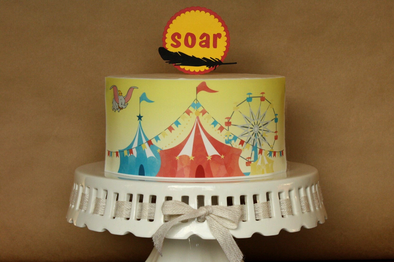 Dumbo Inspired Cake Decorations Dumbo Or Circus Party Etsy