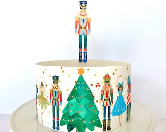 Nutcracker Edible Cake Wrap or Nutcracker Cake Topper