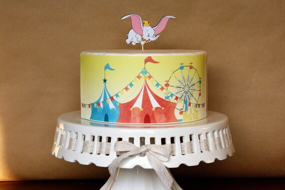 Dumbo Inspired Cake Decorations Colorful Circus Tents Etsy