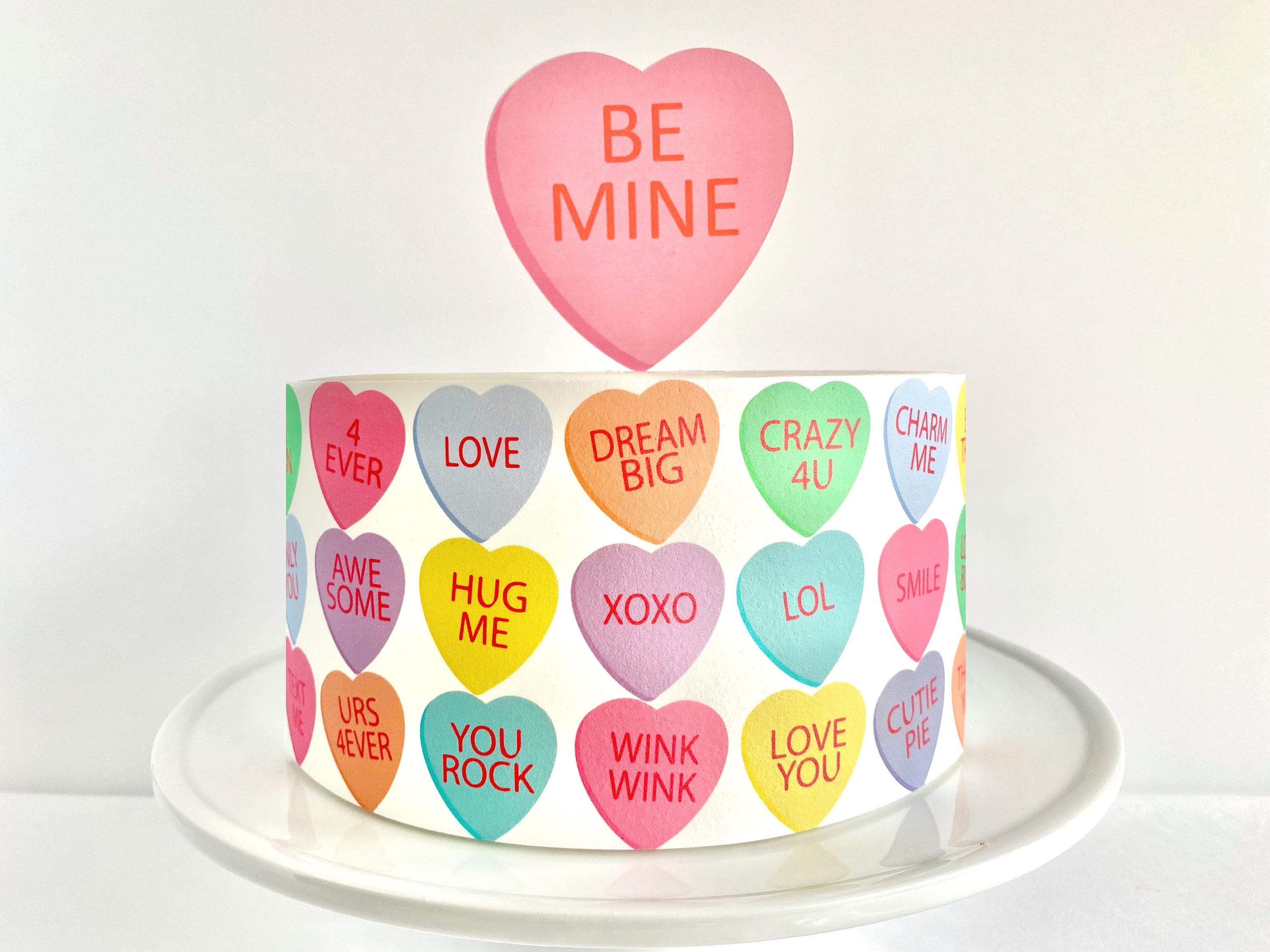 FAQ about the letters I use on heart cakes: Yes, they are edible
