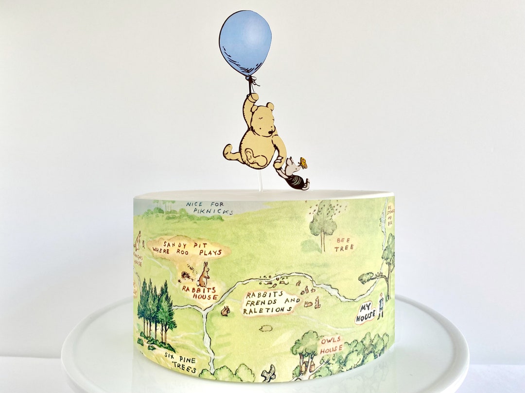 Baby Pooh Bear ONE Cake Topper for First Birthday