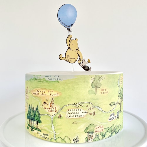 WINNIE THE POOH Edible Party Cake topper image 