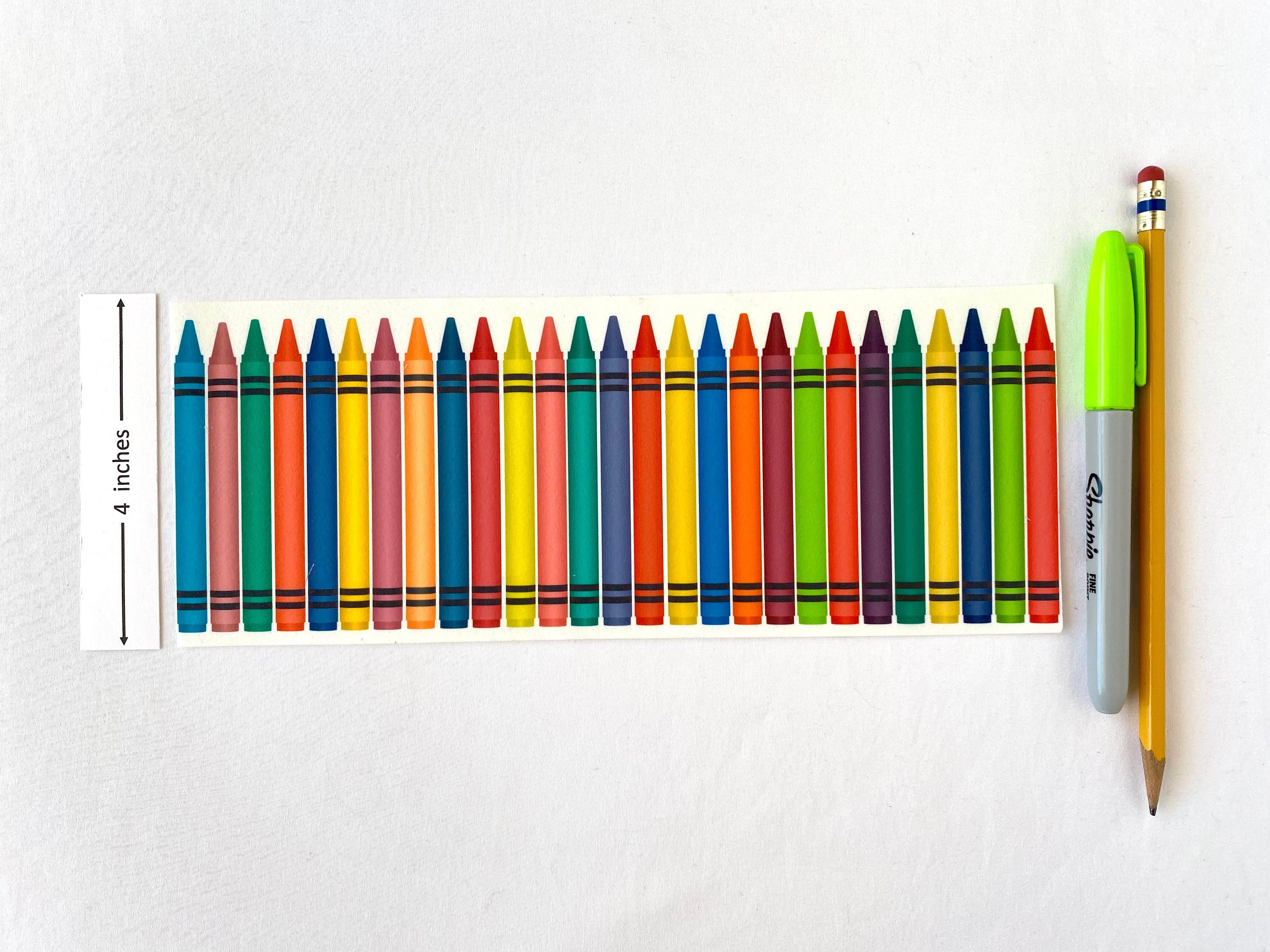 Crayons Edible Cake Wrap or Rainbow Cake Topper Etsy