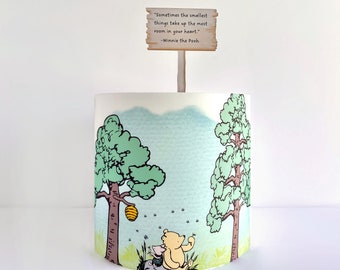 Winnie the Pooh Edible Cake Wrap or Quote Topper