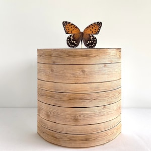 Rustic Wood Edible Cake Wrap: Tall Cake Decoration
