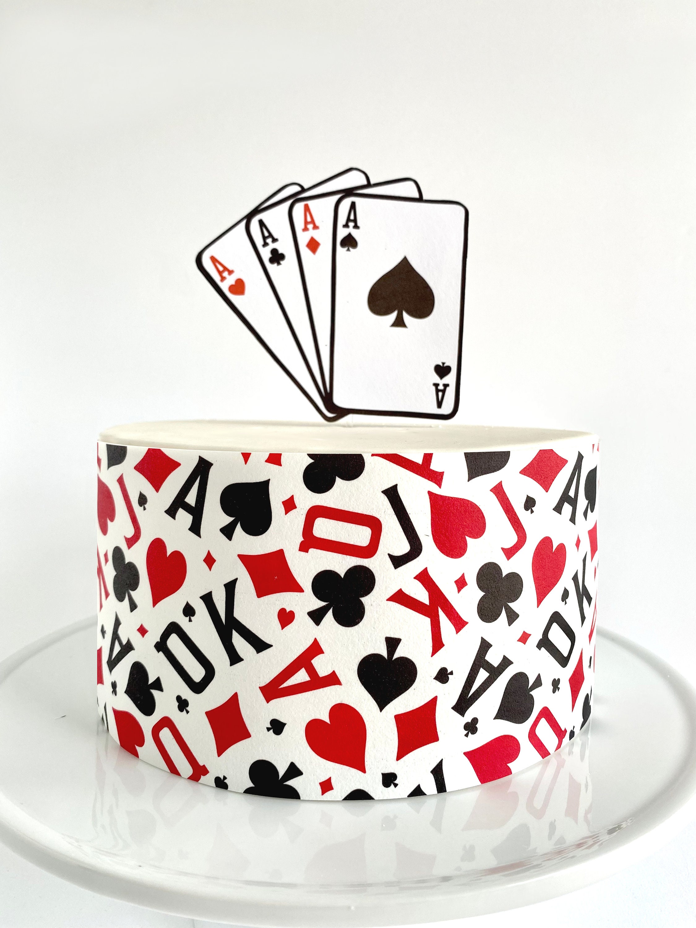 poker cards cake
