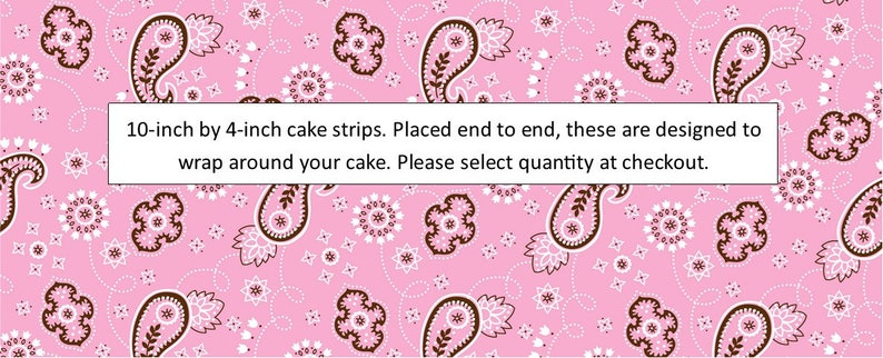 Pink Paisley Bandanna Edible Cake Wrap or Cowgirl Boots Cardstock Cake Topper image 3