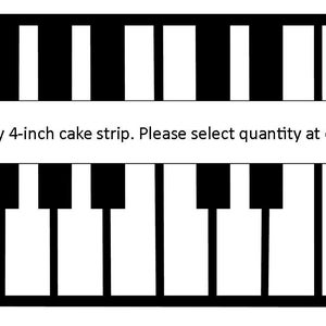 Piano Edible Cake Wrap // Musician Cake Decorations or Treble Clef Cake Topper image 5