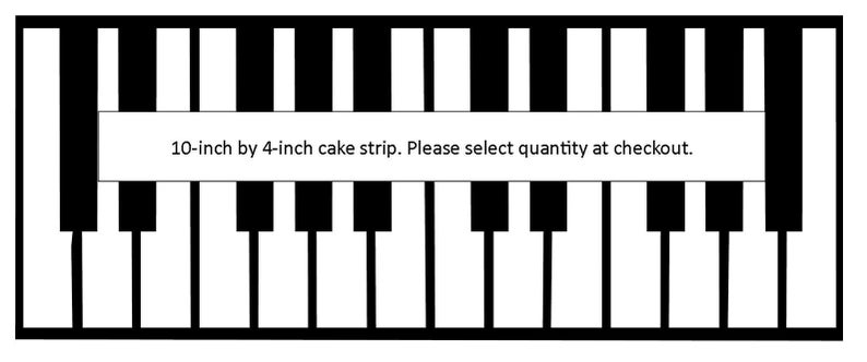 Piano Edible Cake Wrap // Musician Cake Decorations or Treble Clef Cake Topper image 5