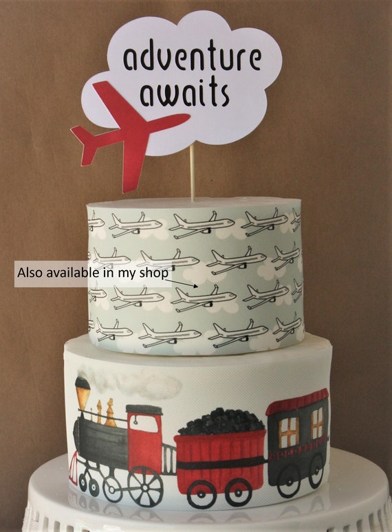 Train Theme Cake Decorations Vintage Steam Train Edible Etsy
