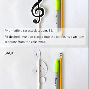 Piano Edible Cake Wrap // Musician Cake Decorations or Treble Clef Cake Topper music note topper