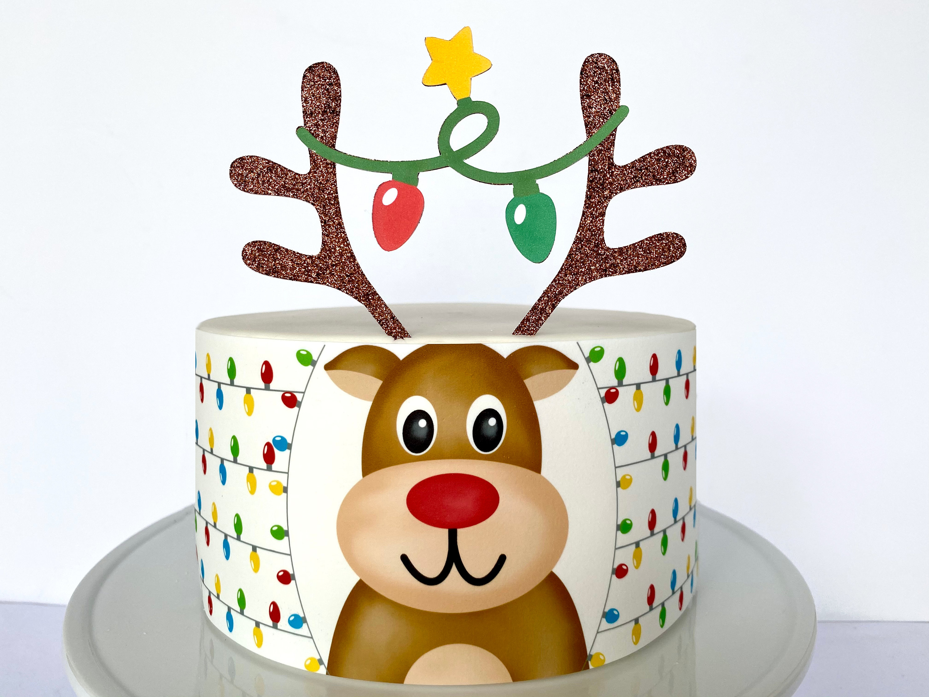 Rudolph Cake Toppers Mini Plastic Christmas Reindeer Yule Log Cupcake Decoration Rudolph Cake Toppers Mini Plastic Christmas Reindeer Yule Log Cupcake Decoration