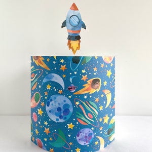 Solar System Planets Edible Cake Wrap for Tall Cake, or Rocket Cake Topper