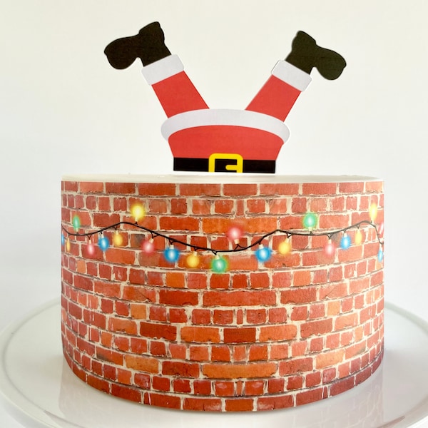 Santa Legs Cake Topper Etsy