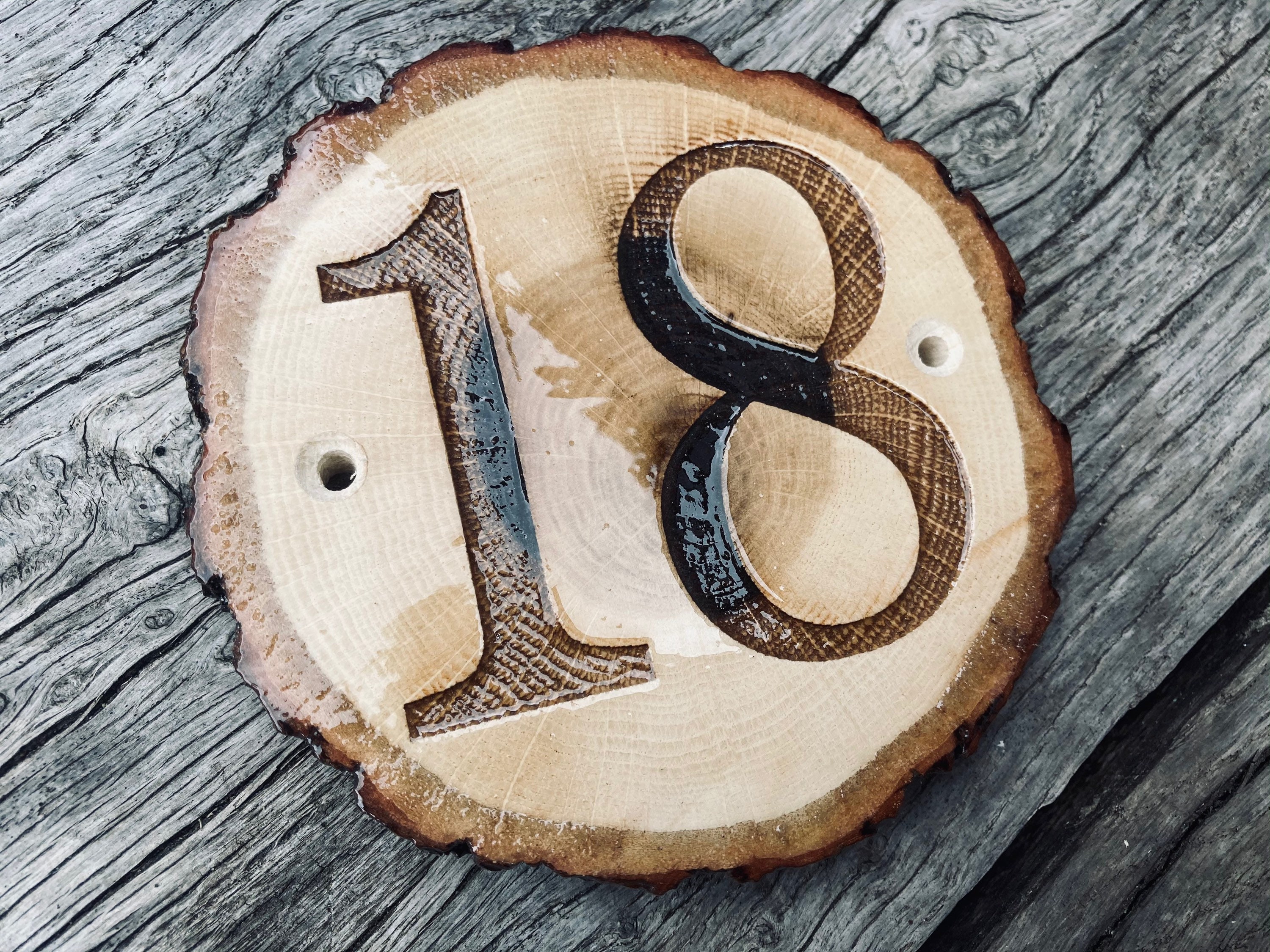 Wooden house signs rustic house plaque house number plaque Etsy