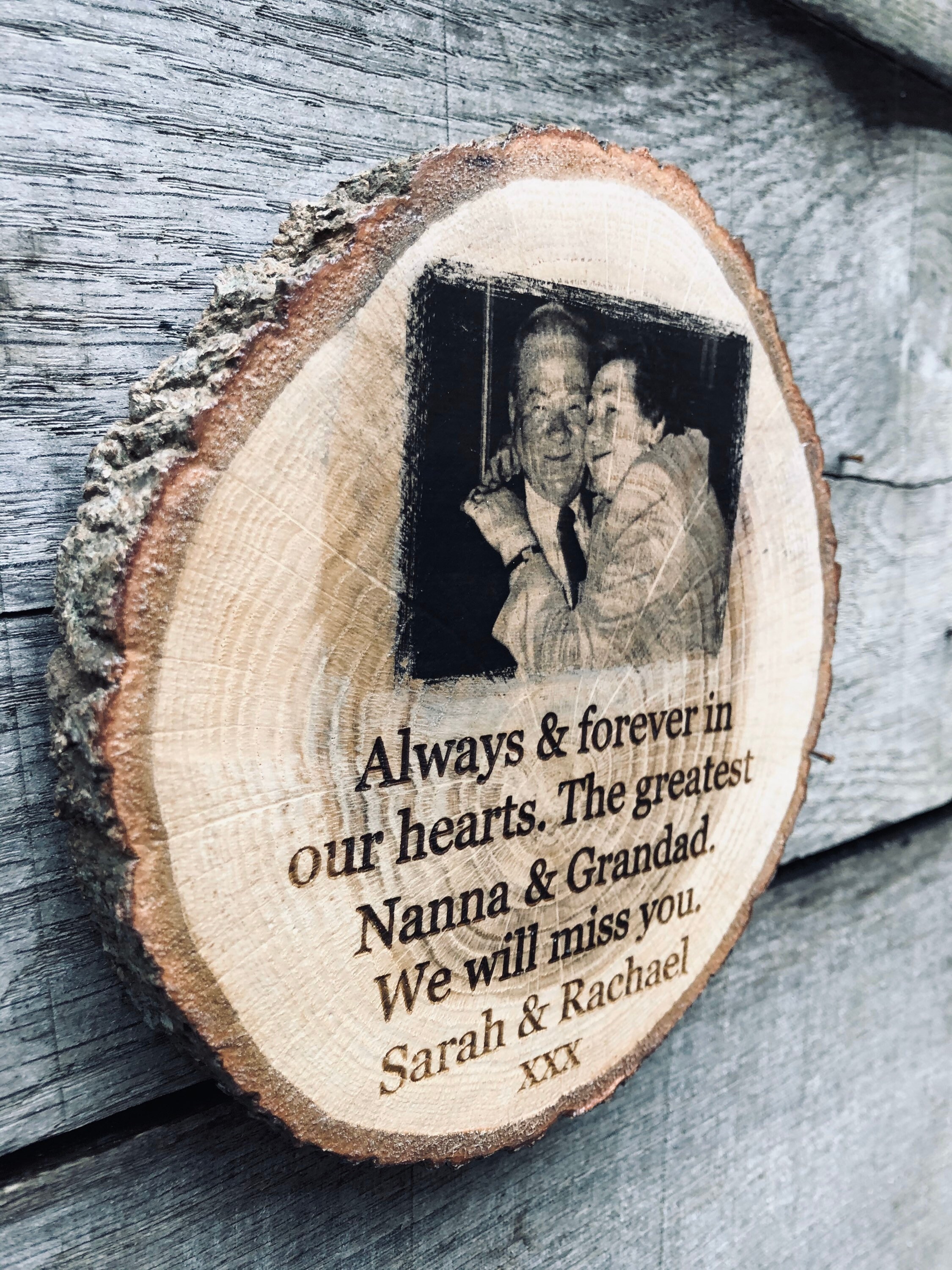 Wooden memorial plaque gravestone plaque personalised Etsy