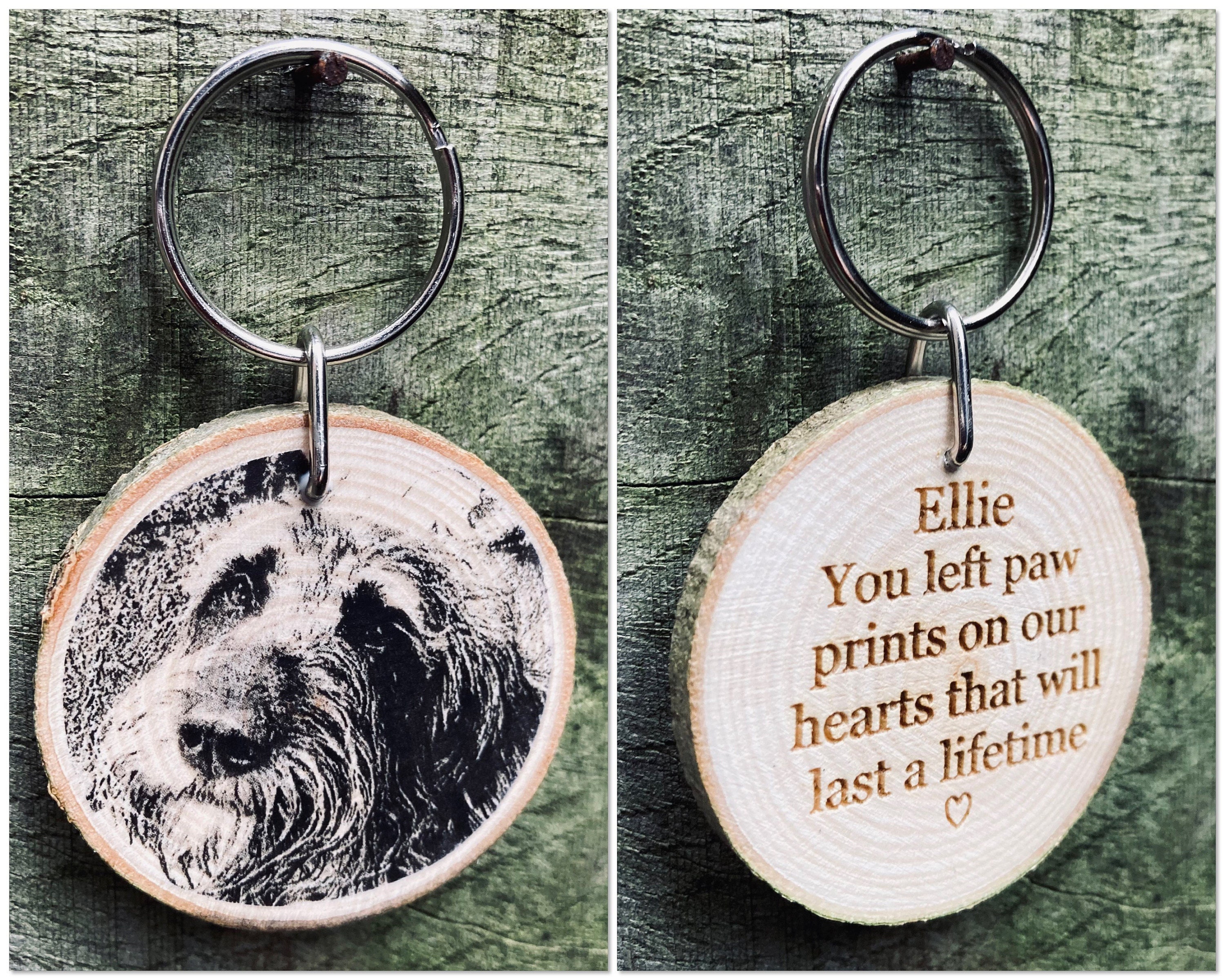 Dog memorial gift In loving memory keyrings pet loss Etsy