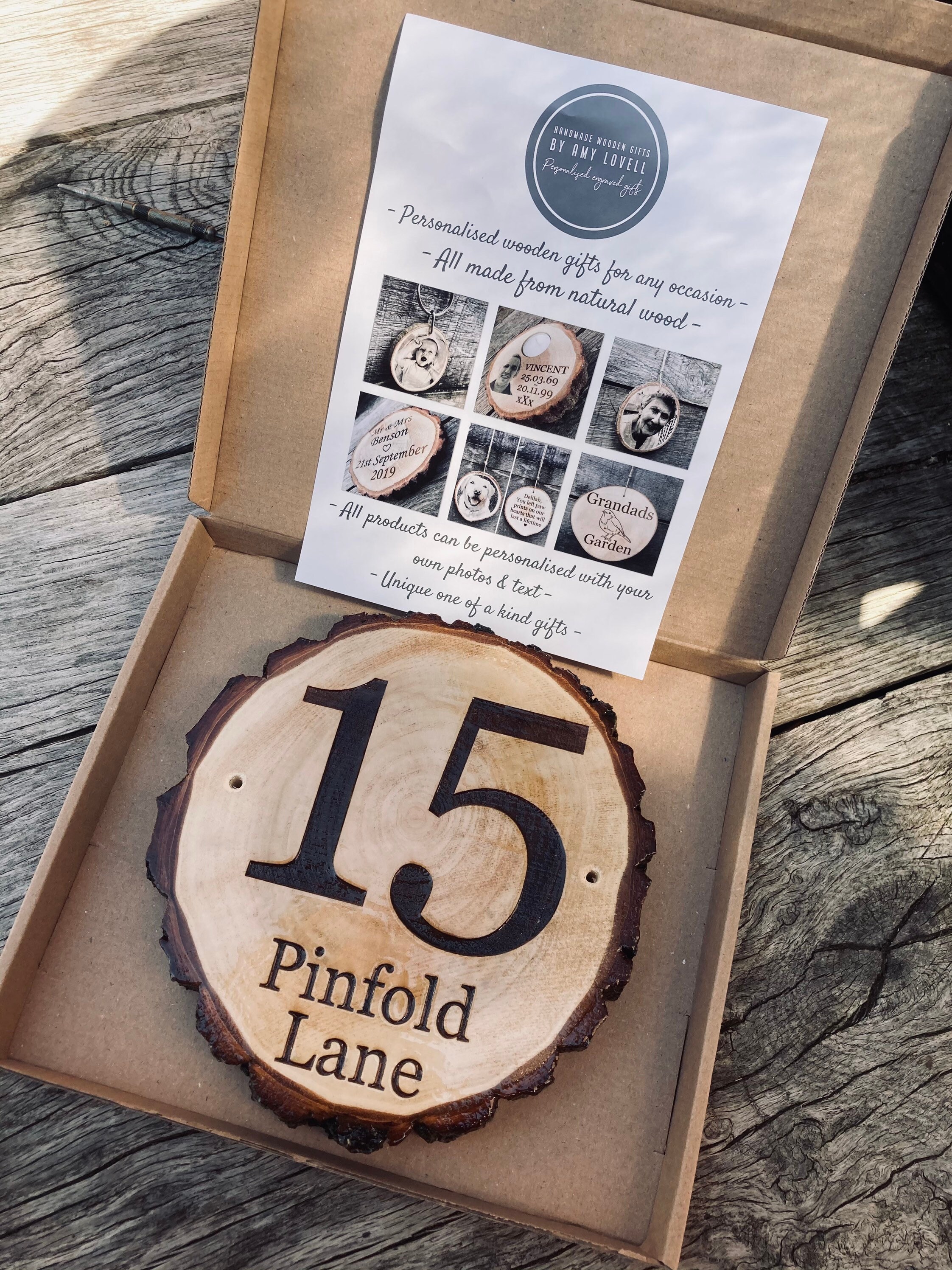 Wooden house plaques house number plaques natural wooden Etsy