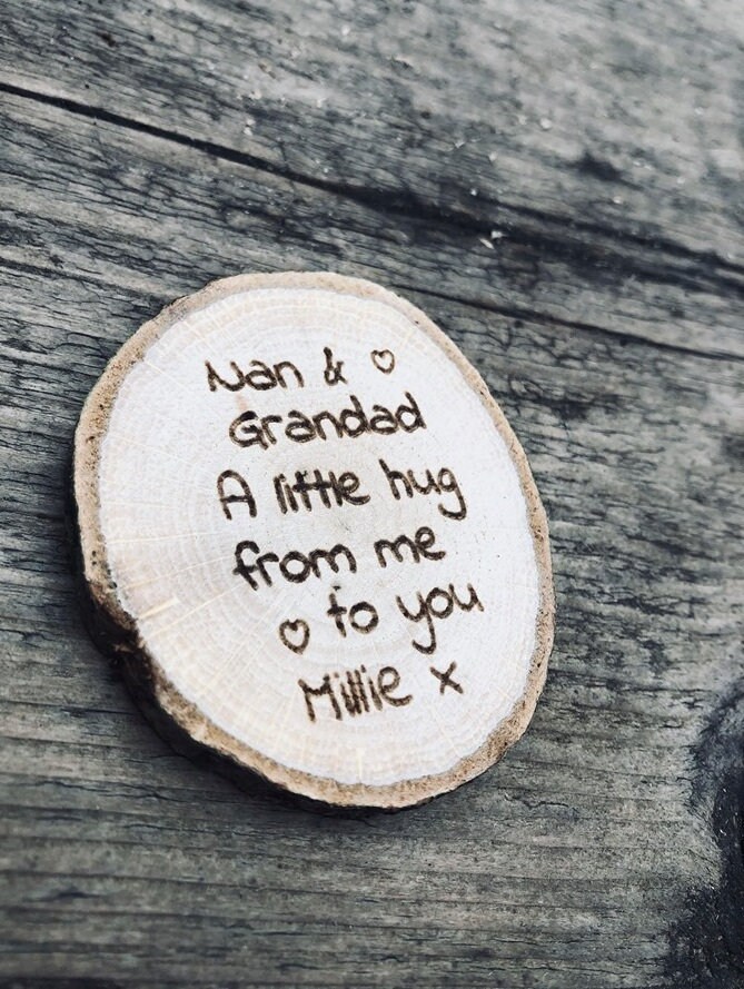 Personalised Wooden Pocket Hug Isolation Lockdown Gift - Etsy