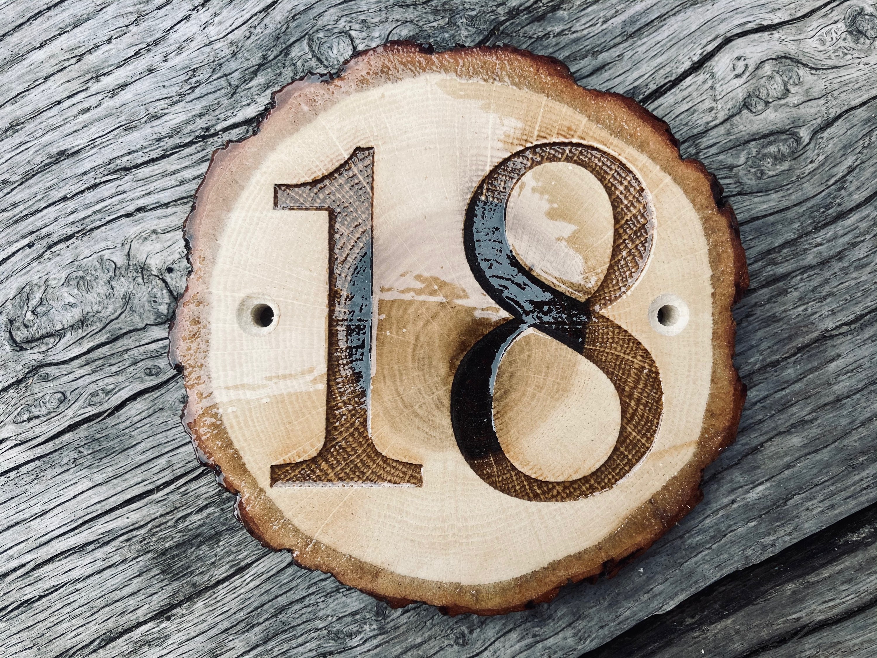 Wooden house signs rustic house plaque house number plaque Etsy