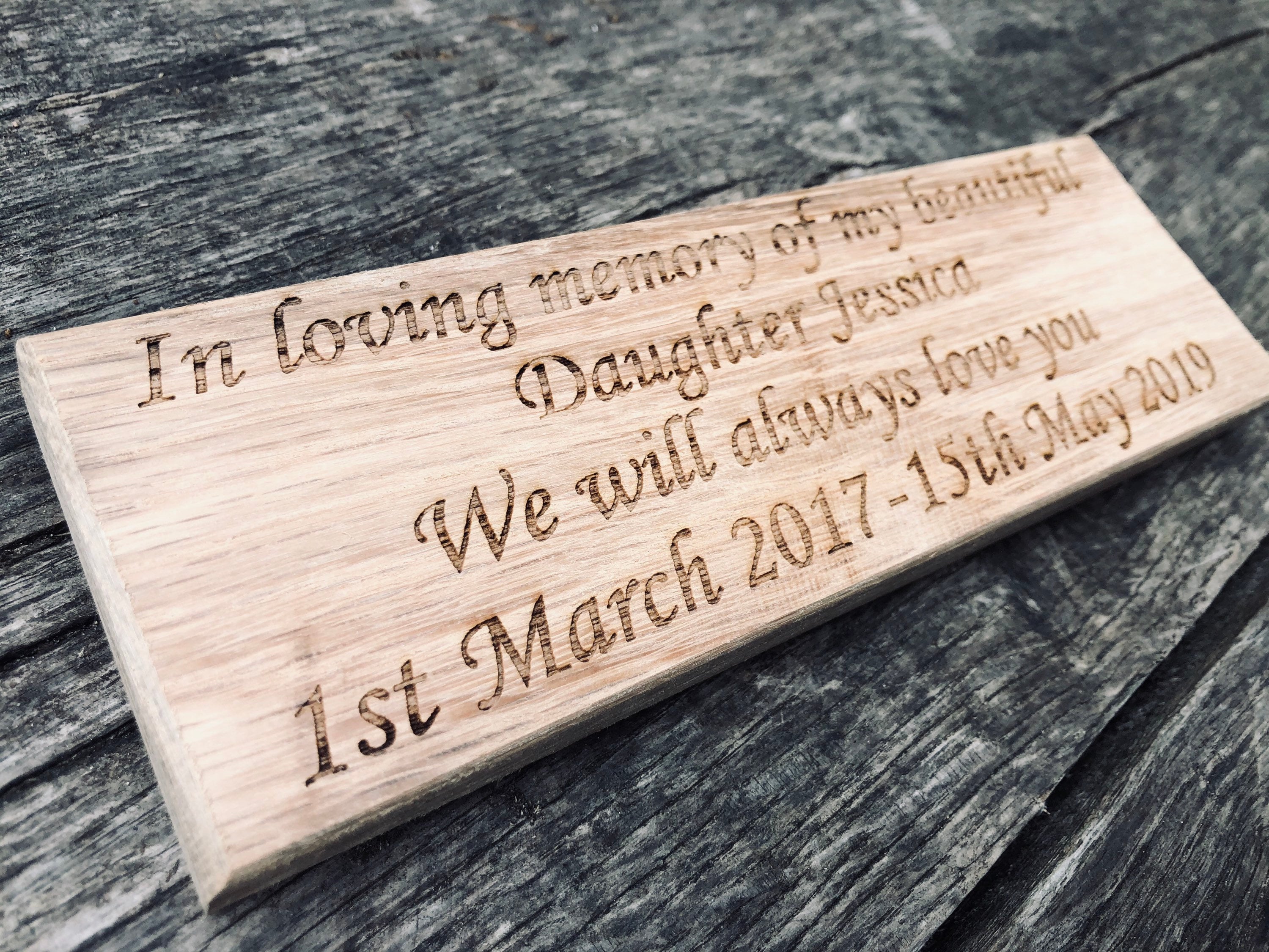 Memorial bench plaque Personalised memorial plaque memorial Etsy