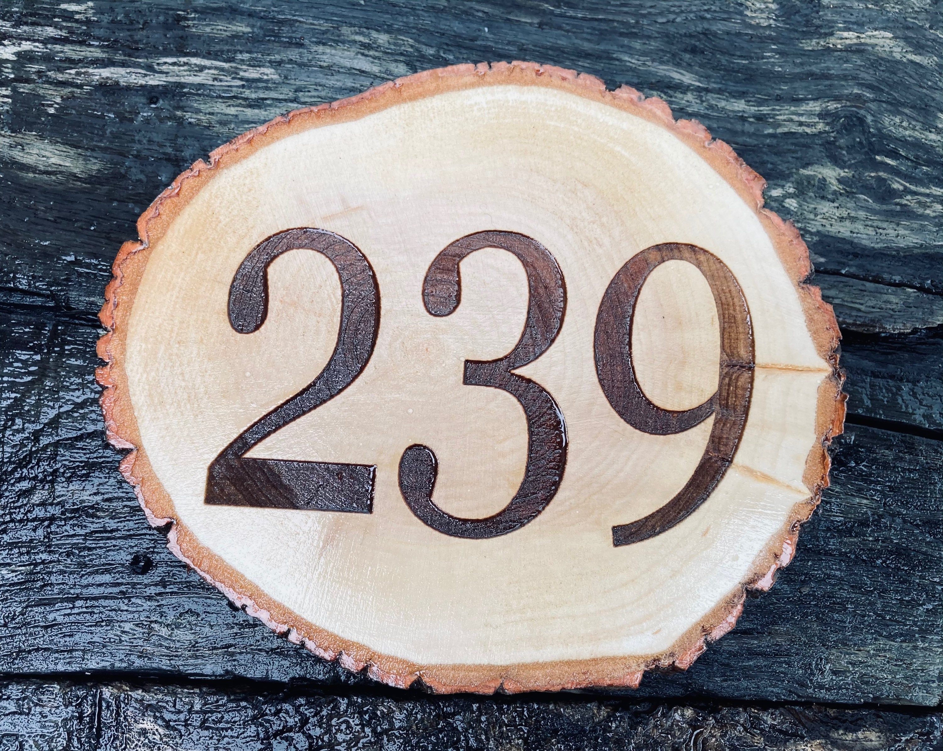 Wooden house numbers house number plaques engraved wooden Etsy