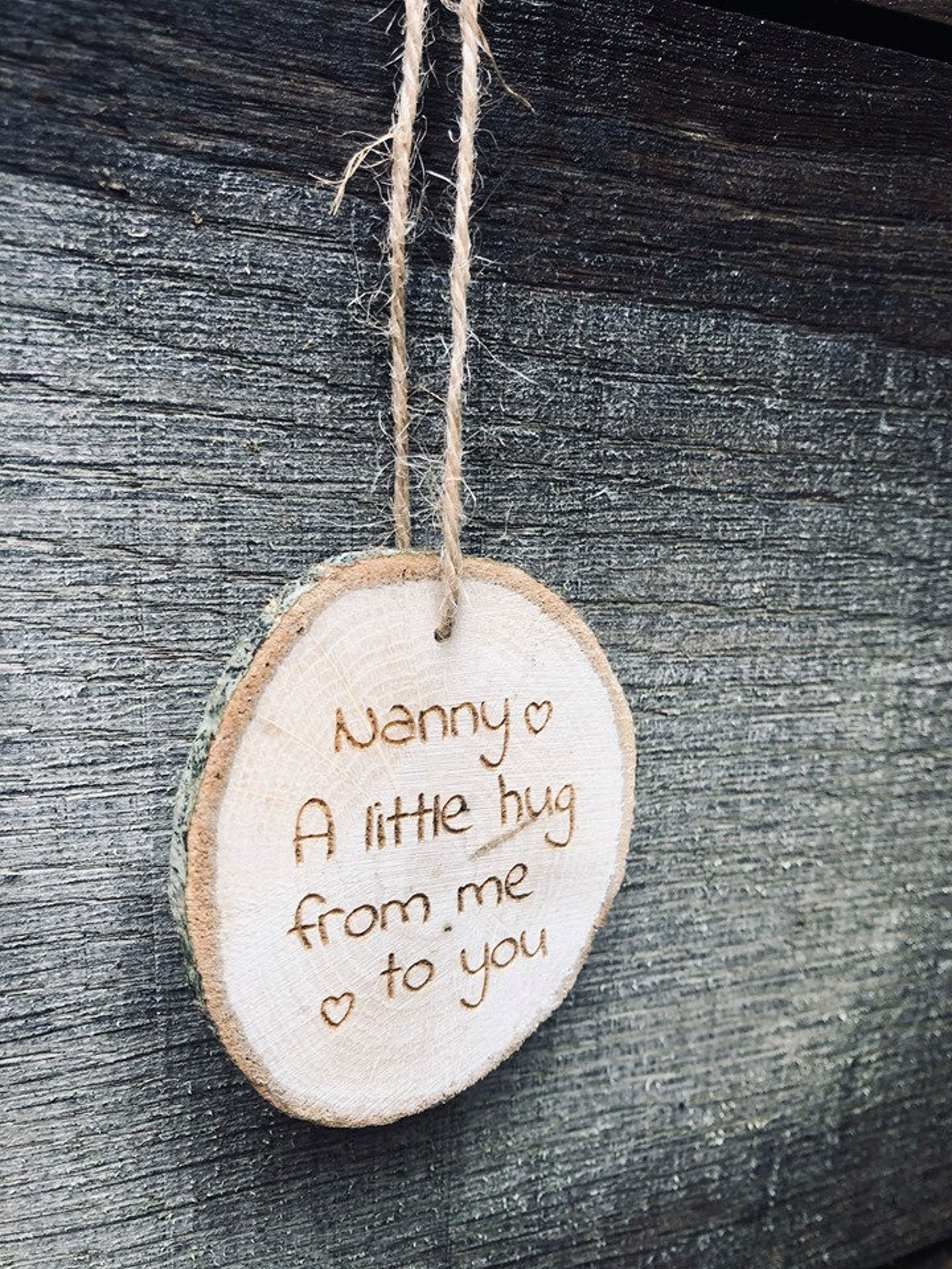 Personalised Wooden Pocket Hug Isolation Lockdown Gift Etsy