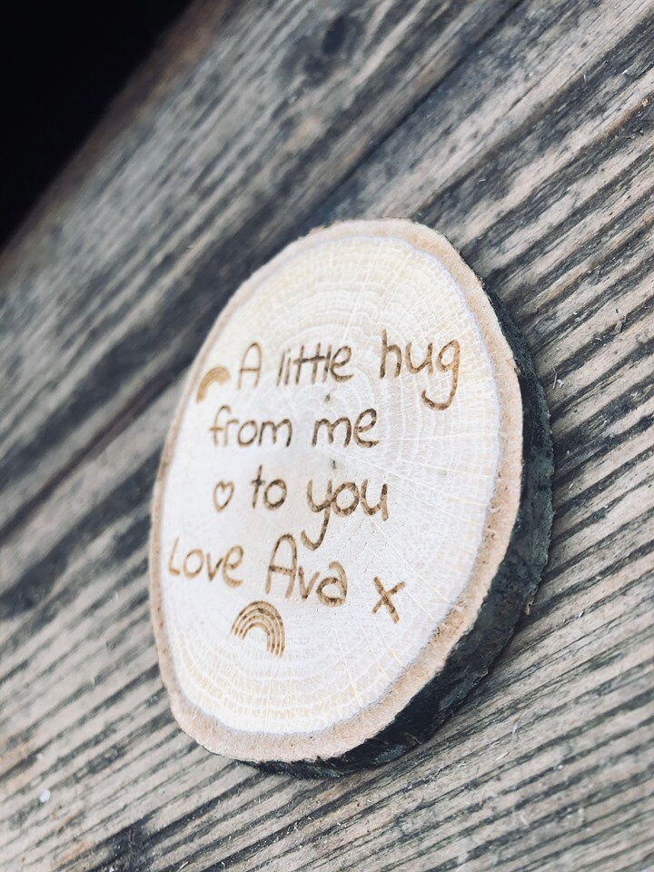 Personalised Wooden Pocket Hug Isolation Lockdown Gift | Etsy