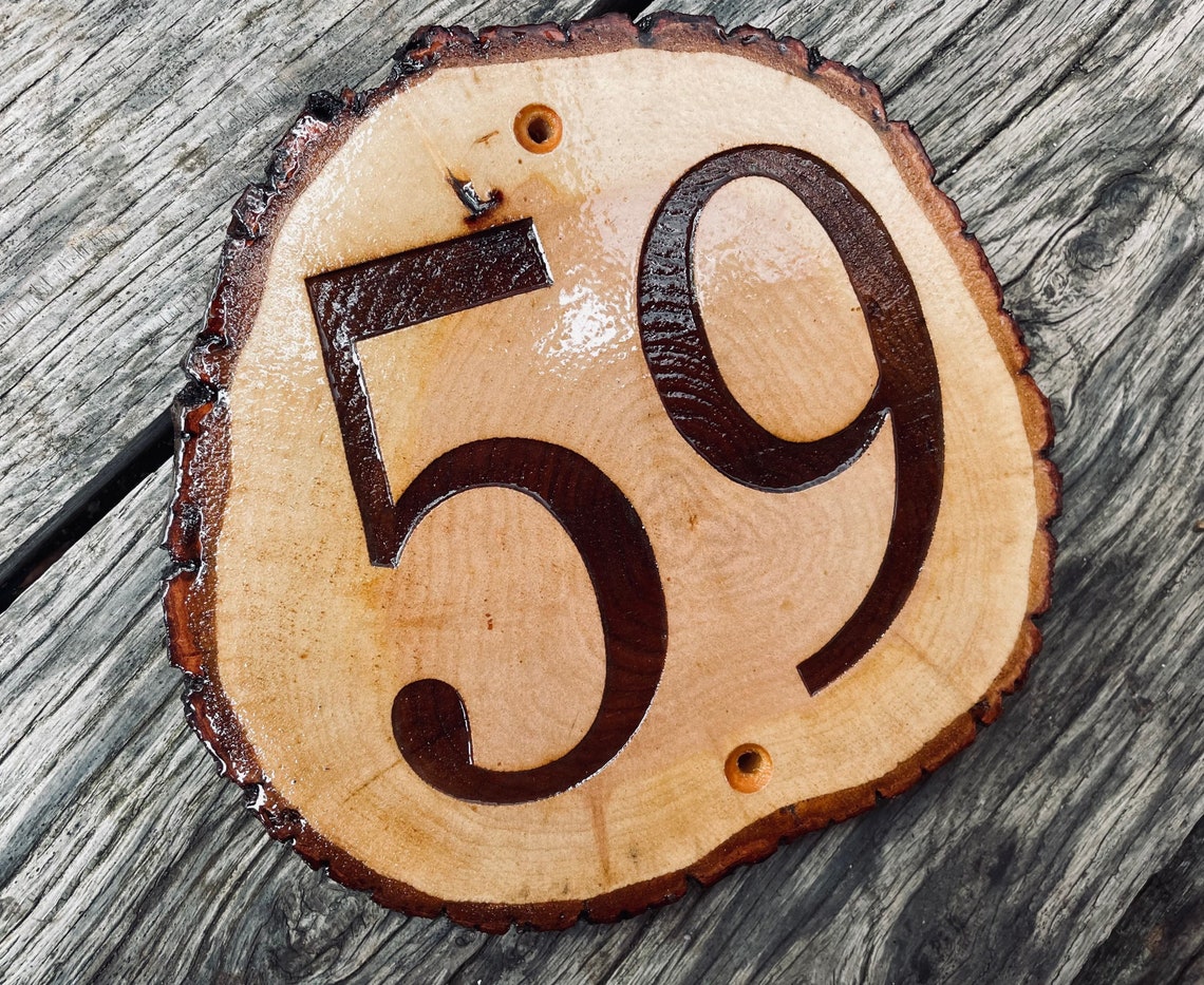 Wooden House Numbers House Number Plaques Engraved Wooden Etsy UK