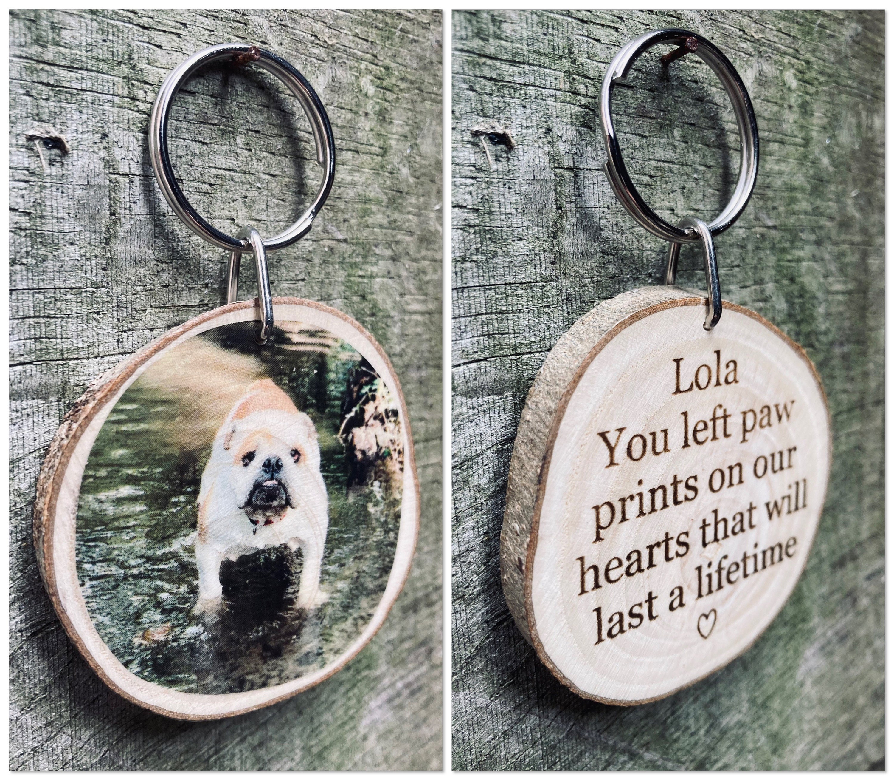 Dog Memorial Gift in Loving Memory Keyrings Pet Loss Etsy UK