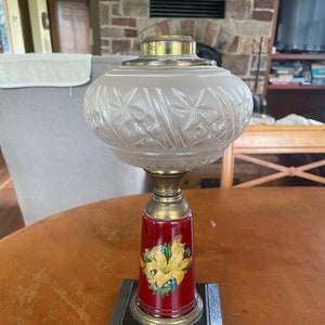 Kerosene Table Lamp #2 Burner Ex Condition 11&quot;